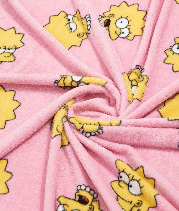 Флісовий плед the Simpsons Сімпсони 130х160 см рожевий