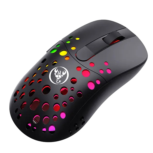 Миша бездротова ігрова з акумулятором і підсвіткою 2.4 gHz HYSJ Т100 E-Sports Black