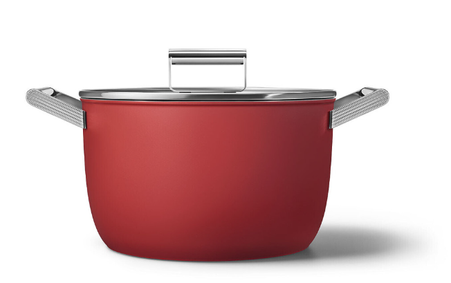 Каструля з двома ручками та кришкою Smeg CKFC2611RDM, фото 1