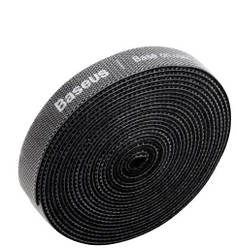 Органайзер кабелю BASEUS стяжка липучка хомут для дротів 3 м Чорний