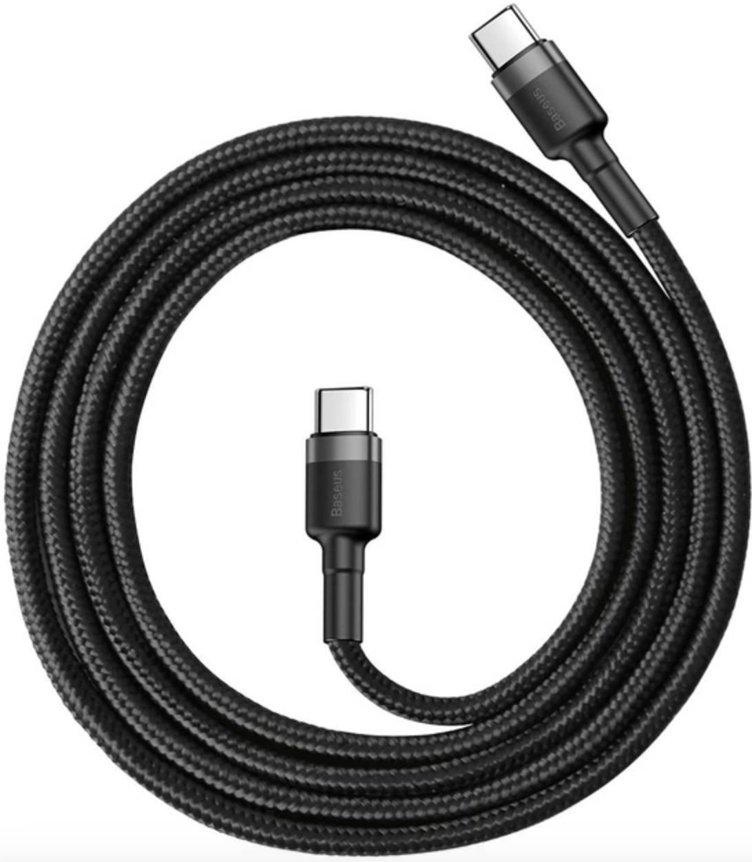 Кабель Type-C to Type-C Beseus для синхронізації та заряджання Android/MacBoock 2 м Чорний