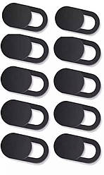 Шторка для вебкамери No Brand Anonimaizer захисна для камери смартфона/планшета/Ноутбуку 10 шт Чорна