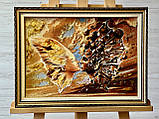 Картина з бурштину Ідилія , картина з бурштину 30*40 см, фото 4