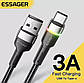 Заряджання USB-кабель Essager для синхронізації та заряджання Android та інших пристроїв USB Type-C 1 м Чорний, фото 3
