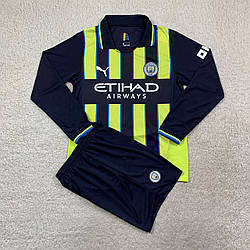 Футбольна форма Ман Сіті довгий рукав чорна 2024-25