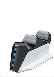 Зарядка для джойстика PS5 BebonCool для PlayStation 5 PS5 DualSense на 2 геймпада з LED-підсвіткою P5 Білий