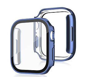 Захисний чохол зі склом Choice 2 для Apple Watch 44 мм Синій