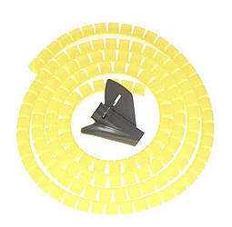 Органайзер кабелю фіксатор стяжка хомут Choice для дротів 2 м 16 мм Жовтий