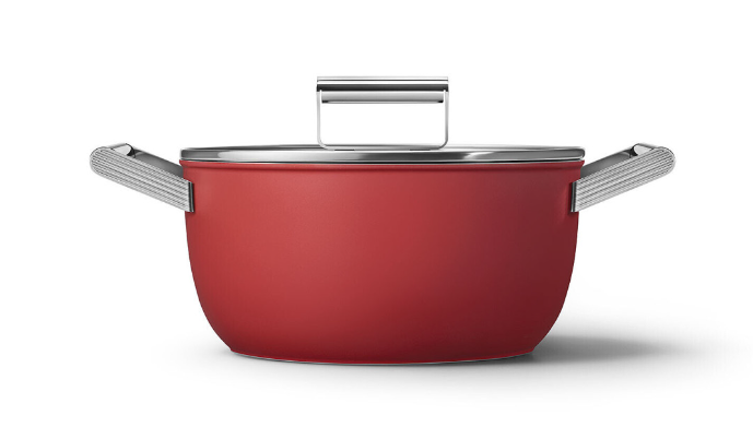 Каструля з двома ручками та кришкою Smeg CKFC2411RDM