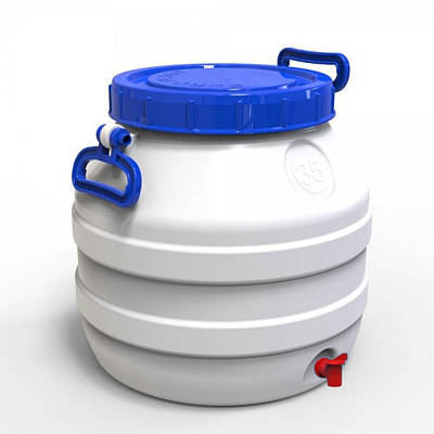 Бідон Євро Пласт 35л харчовий з пластиковим краном