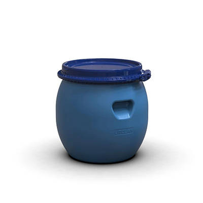 Пластикова бочка Litolan 35л з хомутом