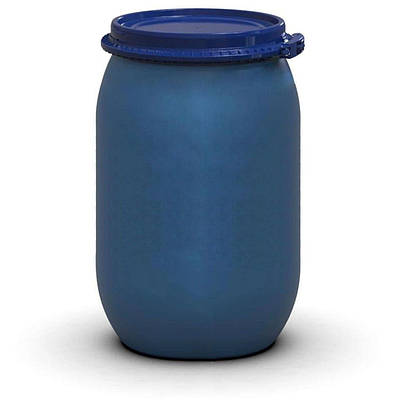 Бочка пластикова 210 літрів герметична з хомутом