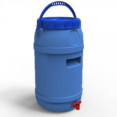 Двошаровий Бідон Літолан 20л харчовий з пластиковим краном та дужкою 100% захист від УФ