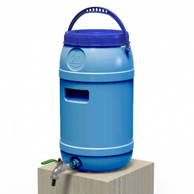 Двошаровий Бідон Літолан 20л харчовий з латунним краном та дужкою 100% захист від УФ