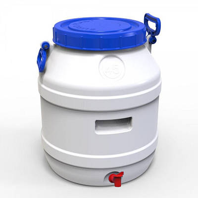 Бідон Євро Пласт 45л харчовий з пластиковим краном