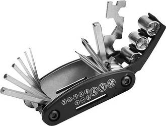 Ключ велосипедний багатофункціональний Xiamen мультитул 16в1 Чорний (050544)