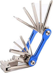 Ключ велосипедний Xiamen мультитул 11 пр Синій (050541)