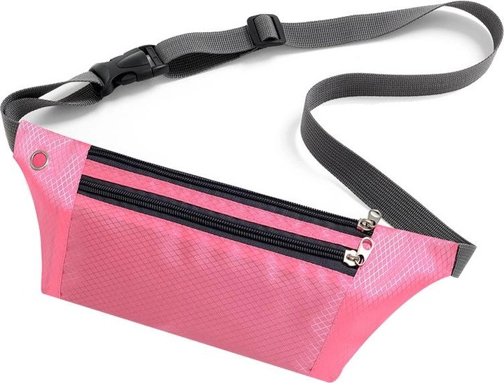 Спортивна поясна сумка Xiamen з 3 кишенями 31х11 см Pink (77250653)