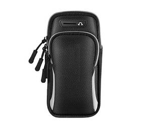 Сумка для бігу No Brand CWa з 2 кишенями 17х9,5 см Чорний (050580)