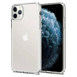 Силіконовий протиударний чохол панель + скло 9Н на Iphone 11 Pro Max прозорий Case (35645645)