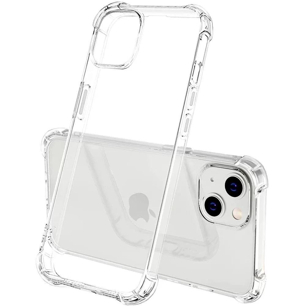 Силіконовий протиударний чохол панель + скло 9Н на Iphone 13 mini прозорий Case (745454454)