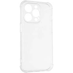 Силіконовий протиударний чохол панель + скло 9Н на Iphone 14 Pro із захистом камери прозорий Case