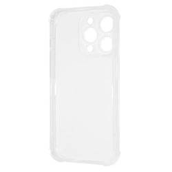 Силіконовий протиударний чохол панель + скло 9Н на Iphone 15 Pro прозорий Case (46453242454)