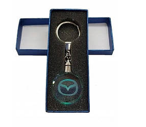 Брелок автомобільний на ключі GF з логотипом Mazda з підсвіткою (232323244)