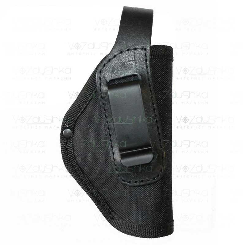 Кобура поясна для Макарова зі скобою для прихованого носіння, чорна синтетика