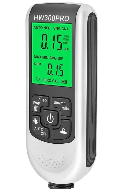 Товщиномір фарби цифровий Icar HW-300 Pro 0 — 2000 мкм Fe і Nfe Білий (050737)