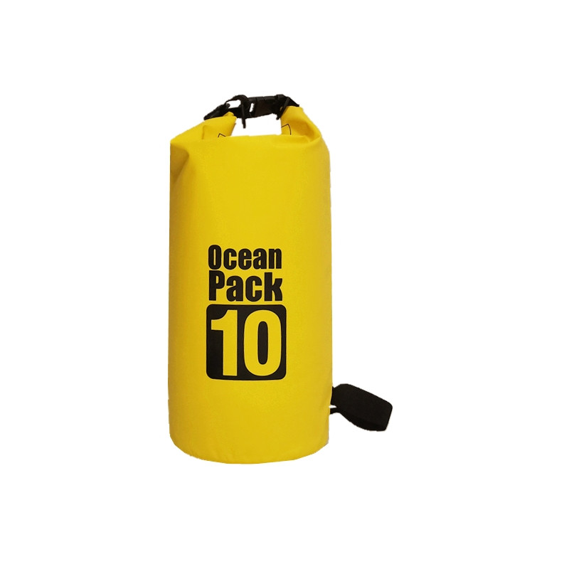 Водонепроникна сумка рюкзак гермомішок зі шлейкою на плече Ocean Pack 10 л Yellow (55358215111)