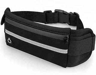 Сумка для бігу на пояс RunningBag Вологостійка Black (361562)