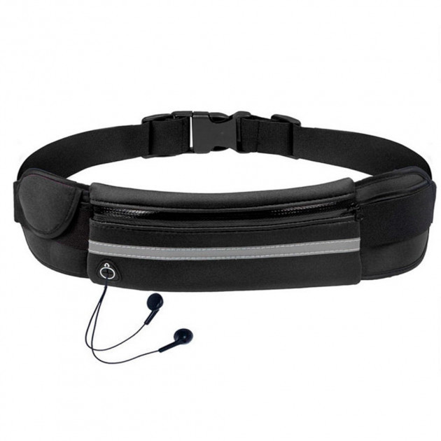 Сумка для бігу на пояс RunningBag Вологостійка Black (36156211)