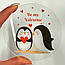 Топер акриловий прозорий з принтом Пінгвіни, фото 2