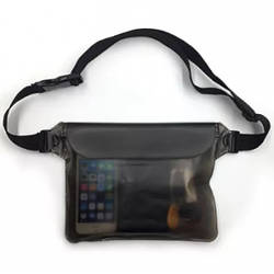 Водонепроникна чорна сумка чохол BAG для грошей телефона документів (9921153432)