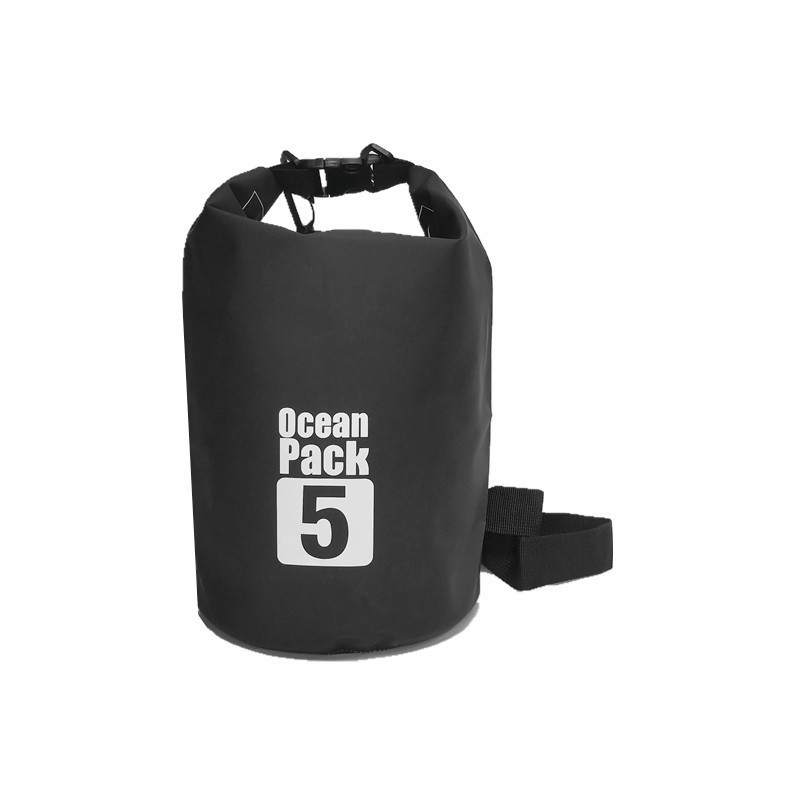 Водонепроникна сумка рюкзак гермомішок зі шлейкою на плече Ocean Pack 5 л Black (553582532), фото 1