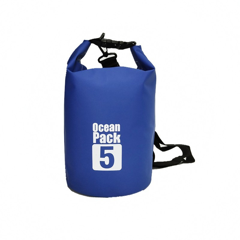 Водонепроникна сумка рюкзак гермомішок зі шлейкою на плече Ocean Pack 5 л Blue (55355235)