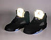Чоловічі кросівки Nike Air Jordan 5 black blue Найк Джордан V чорно-сині нубук весняні, фото 9