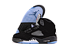 Чоловічі кросівки Nike Air Jordan 5 black blue Найк Джордан V чорно-сині нубук весняні, фото 5