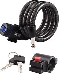 Велосипедний замок PT тросовий з кріпленням 12 мм x 1.1 м Black (30050507)