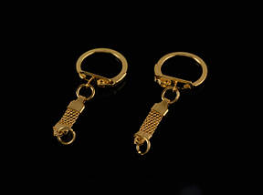 Фурнітура для брелоків. Лусочка. Колір "золото". 23мм, фото 5