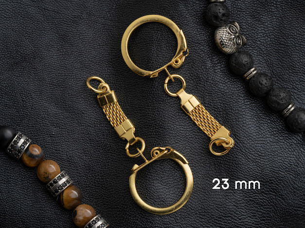 Фурнітура для брелоків. Лусочка. Колір "золото". 23мм