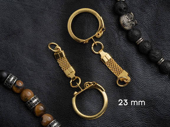 Фурнітура для брелоків. Лусочка. Колір "золото". 23мм, фото 1