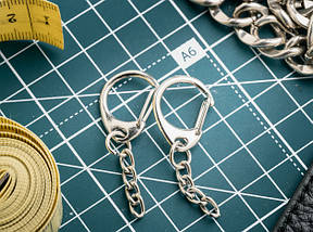 Карабін з ланцюжком. 22мм, фото 4