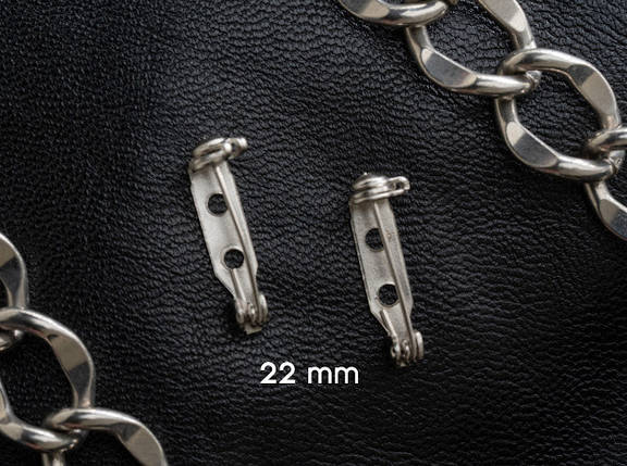 Єврошпилька для значків з фіксатором. 22мм, фото 1