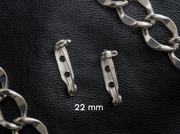 Єврошпилька для значків з фіксатором. 22мм