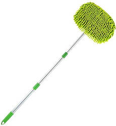 Щітка швабра Psheko з телескопічною знімною ручкою для миття авто Зелена (К3050615)