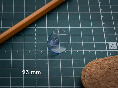 Присоска із силікону на скло, кахель та інші гладкі поверхні одностороння діаметром 23 мм