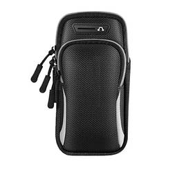 Сумка-чохол на руку для бігу No Brand CWa з 2 кишенями 17х9.5 см Чорна (K2380580)