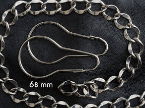 Підвіс для ключів. Колір "срібло". 68мм, фото 2